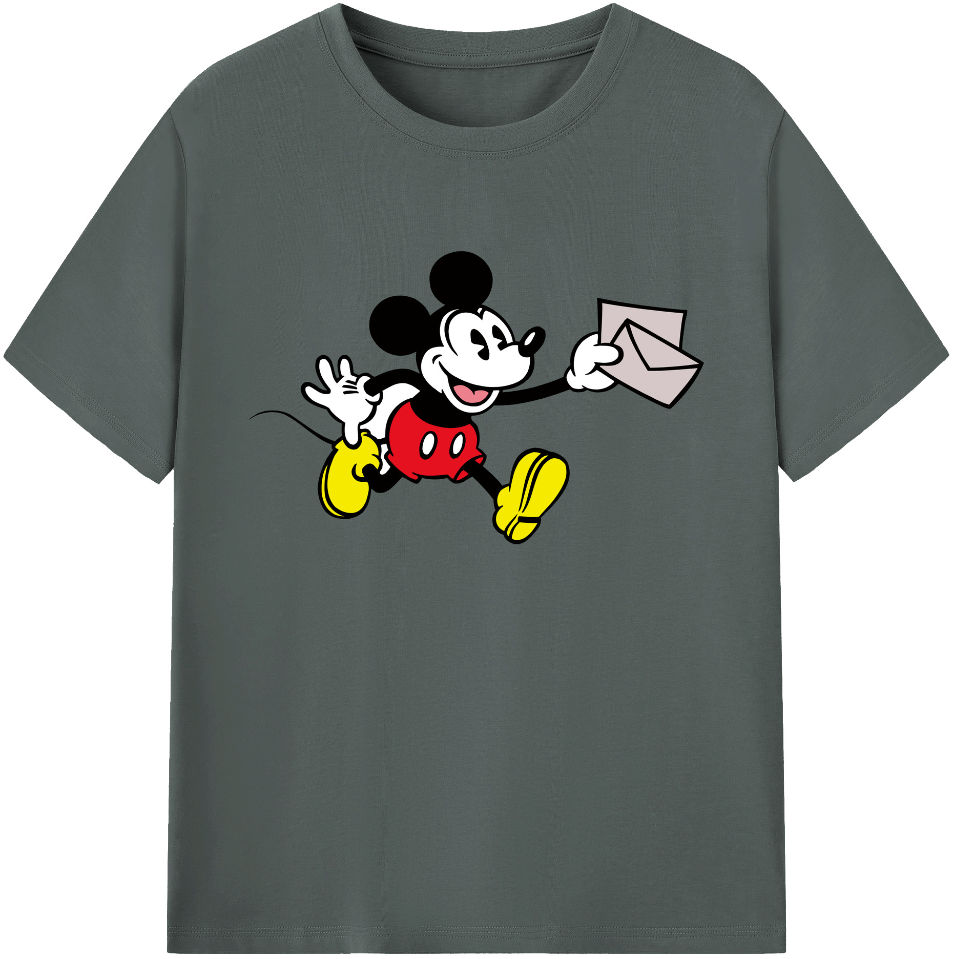 ミッキーマウス Mickey Mouse 綿100％ メンズ半袖Tシャツ｜肌触りやわらか＆通気性